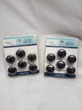 Simple Stylings Black Finish Knobs. Qty 2- 6 Packs.