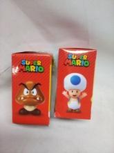 Super Mario Collectible Figures. Toad & Goomba.