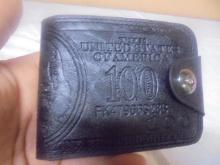 Men's 100 Dollar Bill Leather Wallet