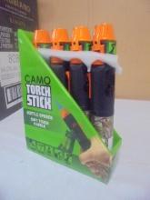 4 Brand New Camo Torch Sticks