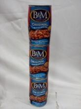 3 Dent and Ding Cans of B&M Original Seasoned Baked Beans