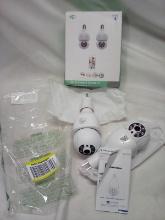 Pair of 2.4G/5G WiFi Smart Bulb Cameras