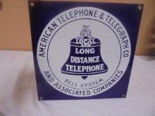 Bell System American Telephone & Telegraph & Co Porcelain Sign