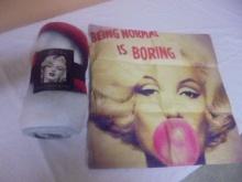 Brand New Marilyn Monroe Fleece Throw & Pillow Cover