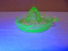 Vintage Uranium Glass Juicer