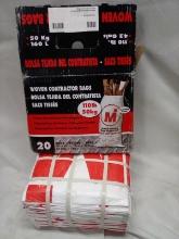 Mutual Industries 20Cnt Case of 42Gal/110Lbs Woven Contractor Bags