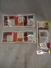 3 Packs of 6 Assorted Decorative Paper Clips/ Markers