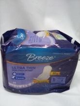 Breeze Feminine pad, ultra thin with wings, 24 pads