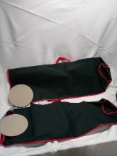 Pair of Round Canvas Carrying Bags w/ Handles