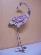 Metal & Wood Flamingo Décor