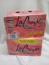 2 Full 6 Can Cases of LaCroix Sparkling Waters- Razz Razz-Cranberry