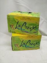 2 Full 6 Can Cases of LaCroix Sparkling Waters- Lime Lime