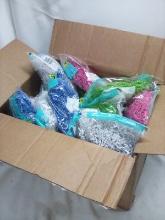 17”x11”x12.25” Box of Assorted Colored Shredded Paper Filler/ Easter Grass