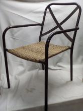 34”x20”x20” Woven Seat Stainless Steel Patio Style Chair