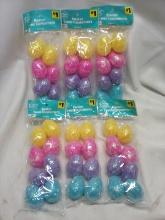 6 Packs of 8 Glitter Coated Easter Treat Containers