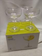 4 Pack of TRUE Coupe 7oz Cocktail Glasses
