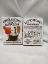 2 Packs of Drink Recipes Playing Card Decks