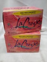 2 Full 6 Can Cases of LaCroix Sparkling Waters- Razz Razz-Cranberry