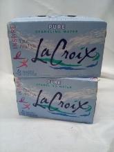 2 Full 6 Can Cases of LaCroix Sparkling Waters- Pure Sparkling Water