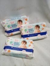3 Packs of 80 Parents Choice Unscented Baby Wipes