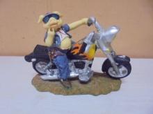 "Road Hog" Motorcycle w/ Pig Figurine