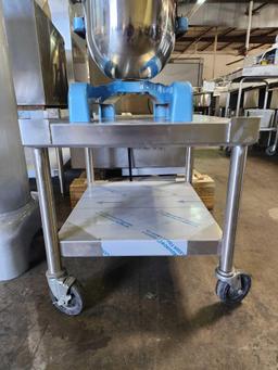 28 in. x 28 in. All Stainless Steel Equipment Stand on Casters