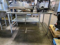 60 in. x 32 in. Stainless Steel Open Base Table