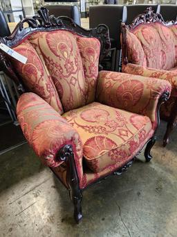 32 in. Victorian Style Upholstered Chair