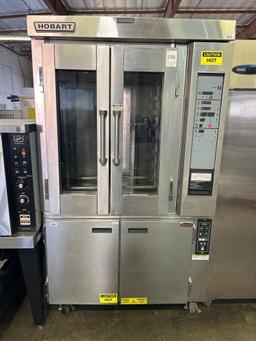 Hobart Half Rack Gas Rotating Oven with Heated Cabinet Base