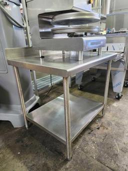 36 in. x 30 in. All Stainless Steel Table with 4 in. Backsplash