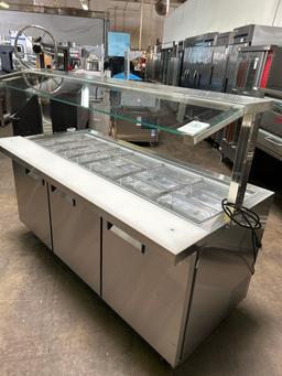 New Cooler Depot 70 in. Refrigerated Salad Bar with Sneeze Guard