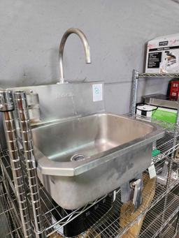 Koch 19 in. x 16 in. Stainless Steel Hand Sink with Knee Lever