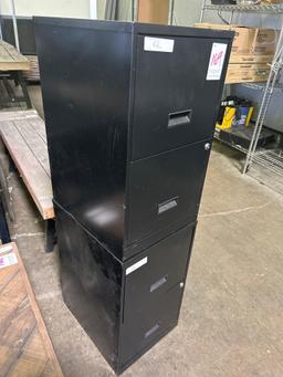 Black Metal 2 Drawer File Cabinets