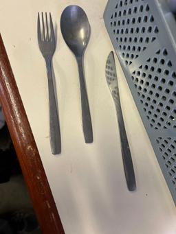 Lot of Flatware in 2 Holders