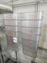 Cambro 22 qt. Square Plastic Food Containers