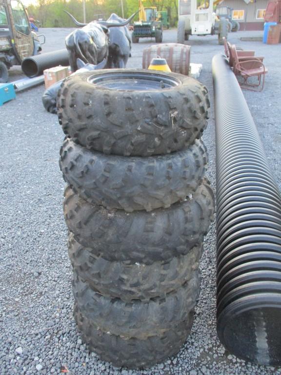 6) 4-WHEELER TIRES & RIMS