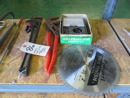 Pliers, Pipe wrench, asst. Tools