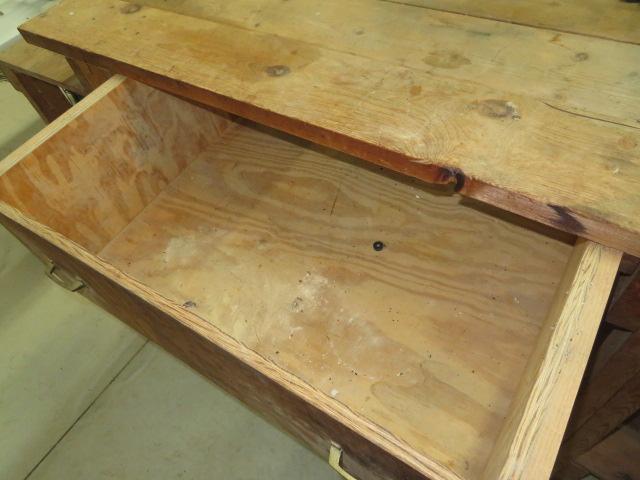 Wooden Workbench - 9' Long, 3' Wide, 38" Tall