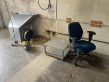 Chair, Shelf & Duct Work