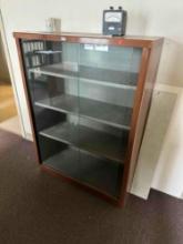 Metal Glass Front Bookcase