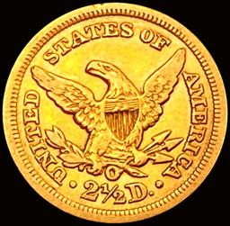 1852-O $2.50 Gold Quarter Eagle UNCIRCULATED