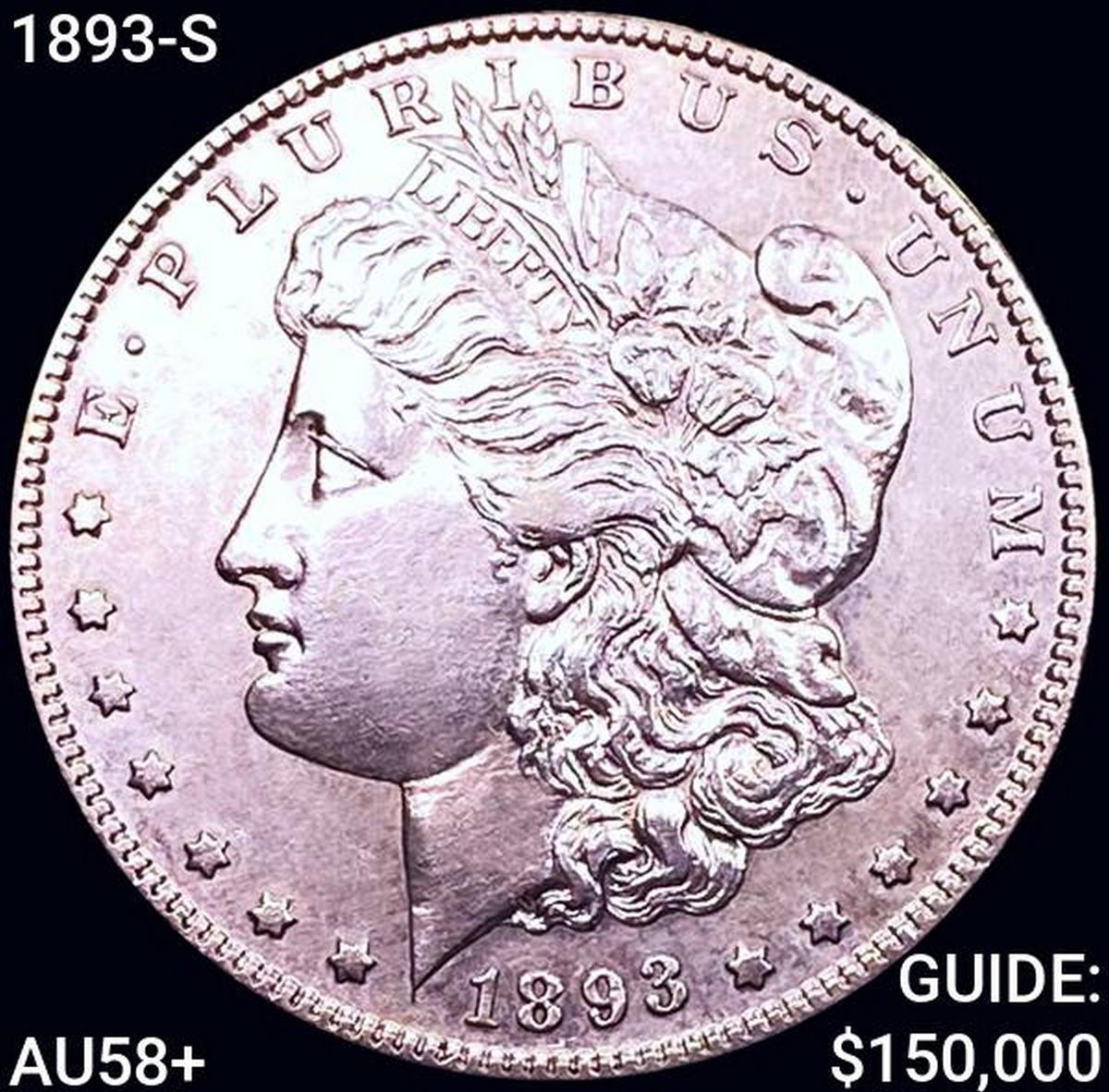 1893-S Morgan Silver Dollar CHOICE AU+