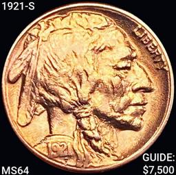 1921-S Buffalo Nickel CHOICE BU