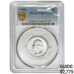 1950 Washington Silver Quarter PCGS PR67 CAM