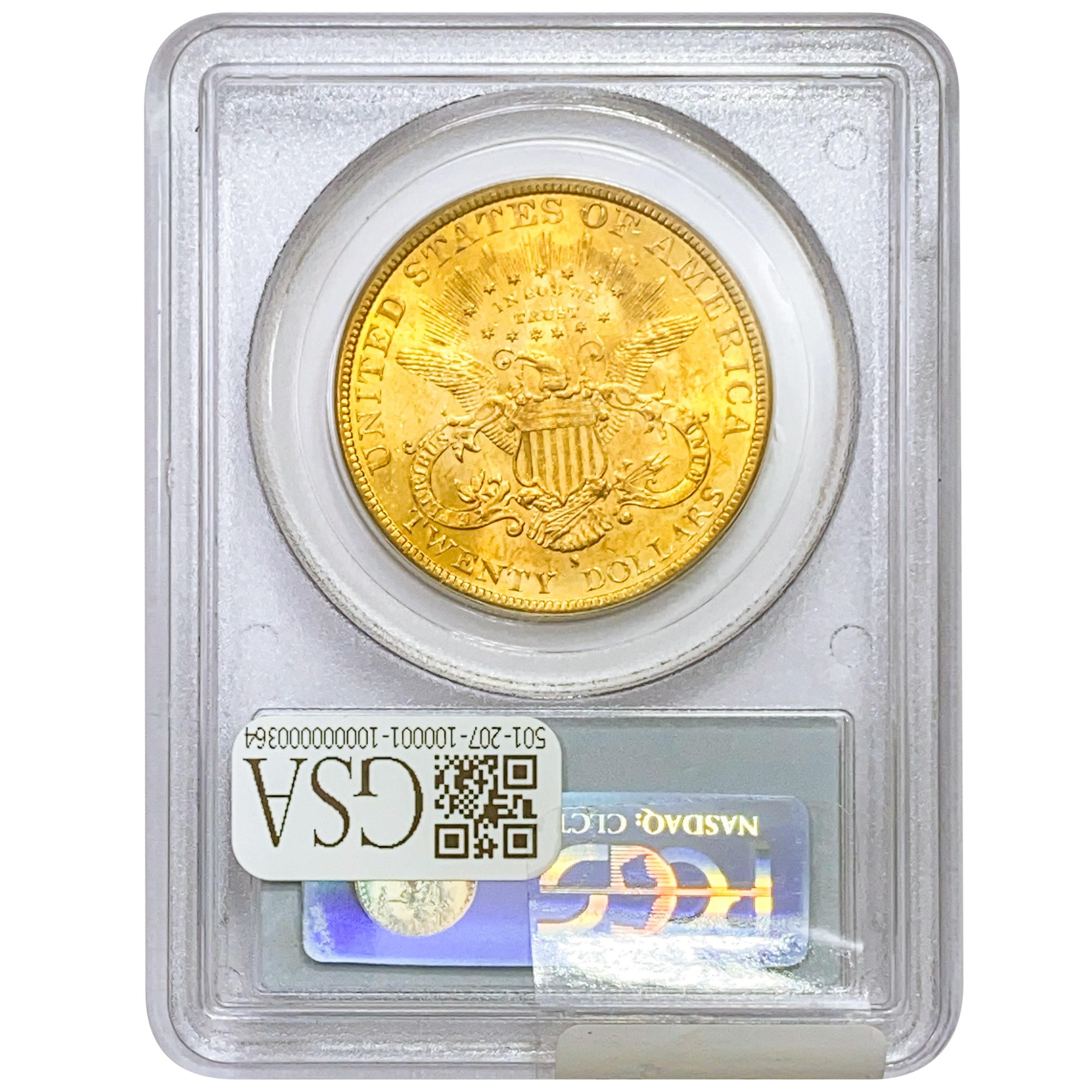 1894-S $20 Gold Double Eagle PCGS MS62