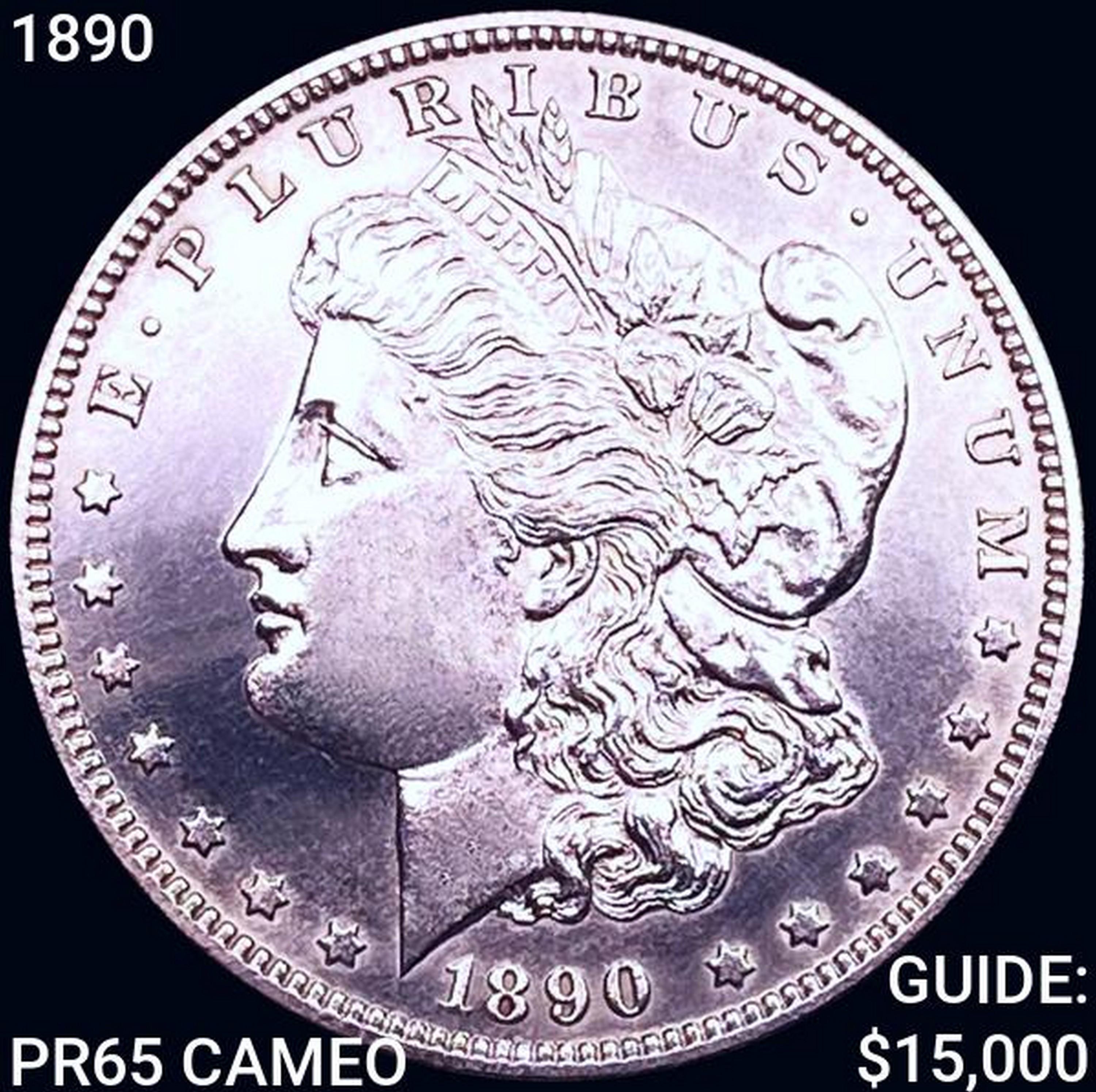 1890 Morgan Silver Dollar GEM PROOF CAM