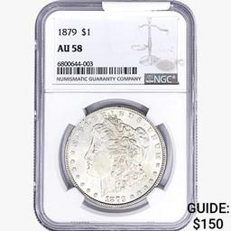 1879 Morgan Silver Dollar NGC AU58
