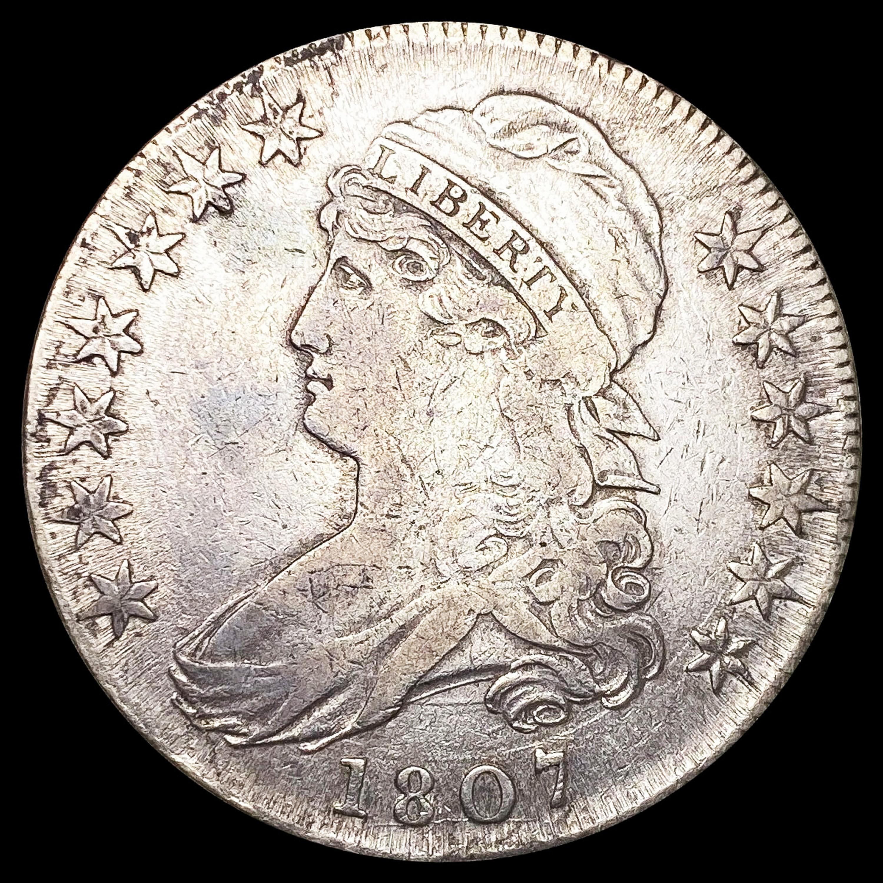 1807 O-112 Capped Bust Half Dollar NICELY CIRCULAT