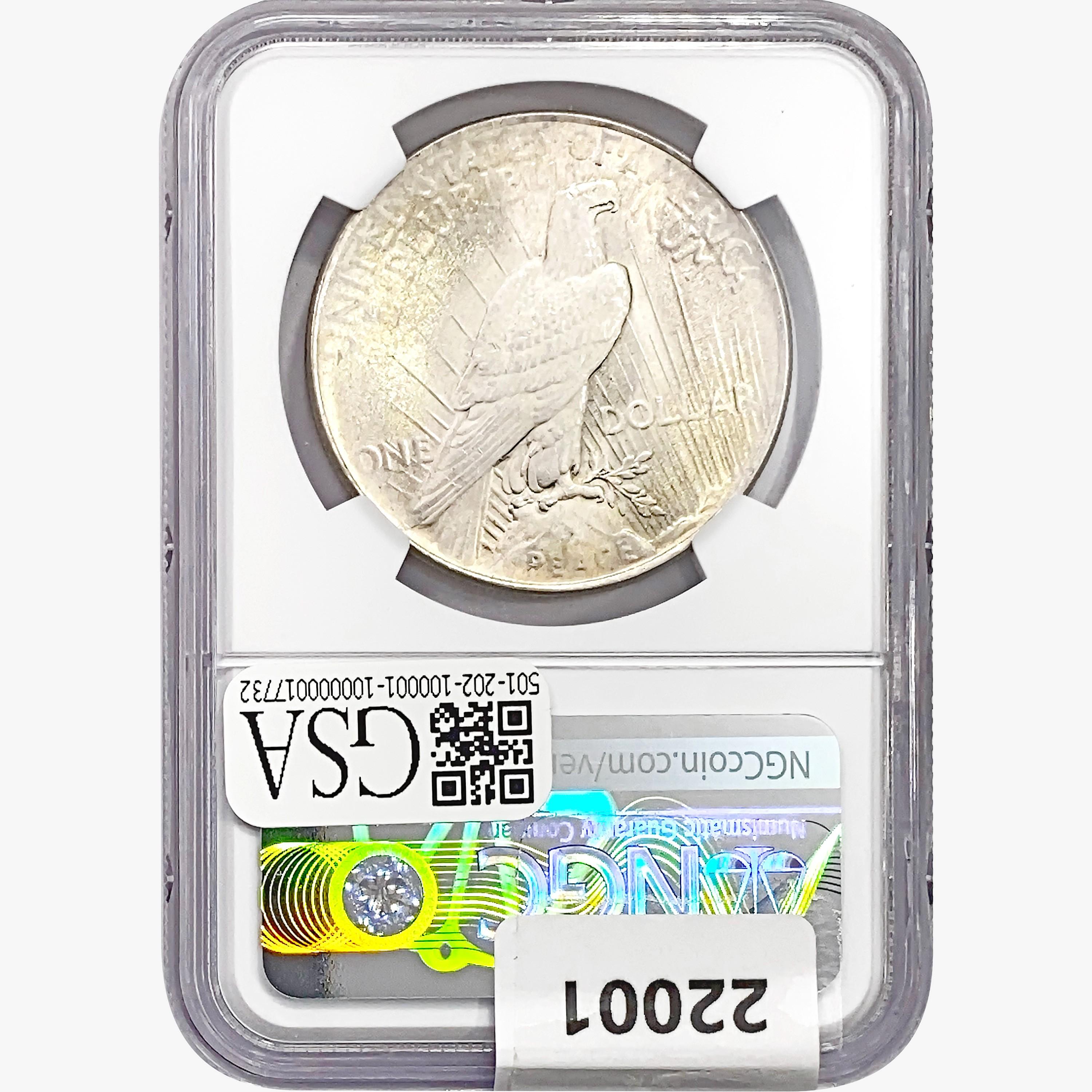 1924 Silver Peace Dollar NGC MS65