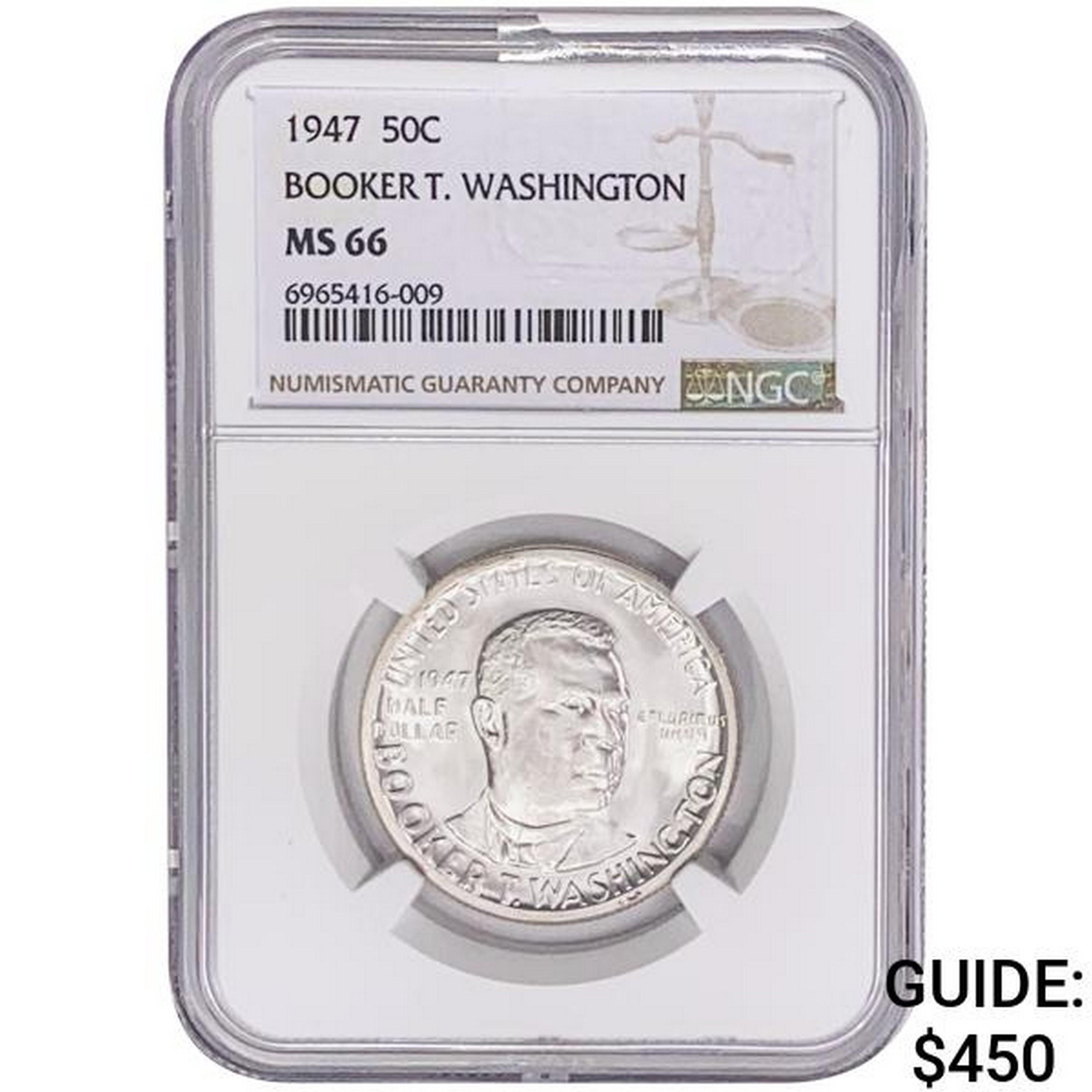 1947 Booker T Half Dollar NGC MS66